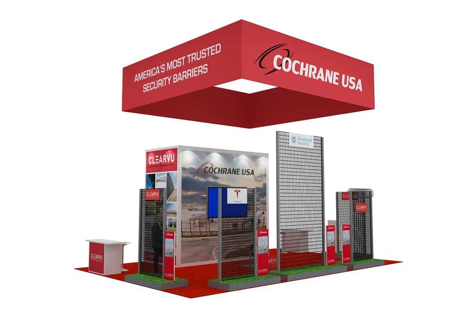 3D design rendering for the Cochrane booth at GSX 2025