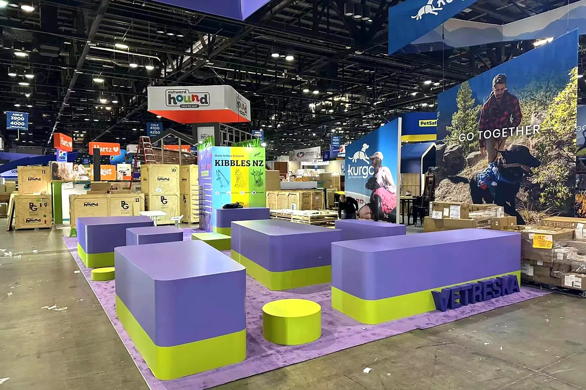 Vetreska 20x40 ft booth at Global Pet Expo 2024