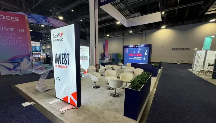 Georgia GITA 20 x 50 ft exhibit project at CES 2025.