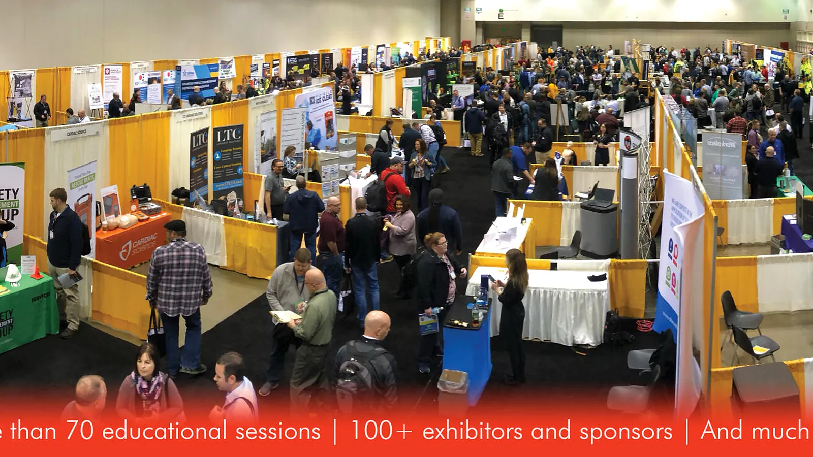 Indiana Safety and Health Conference and Expo exhibit hall with safety professionals