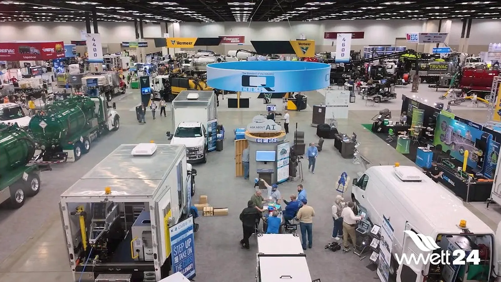 WWETT Show exhibit floor in Indianapolis with wastewater and service equipment