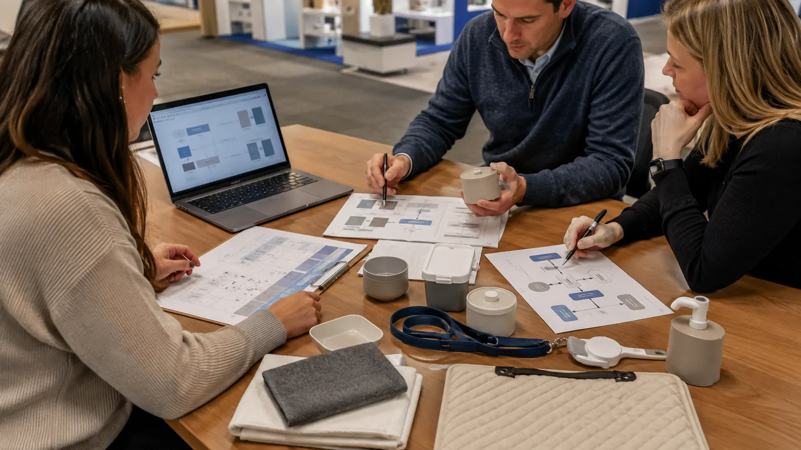 Veterinary brand team preparing a booth decision brief and follow-up plan