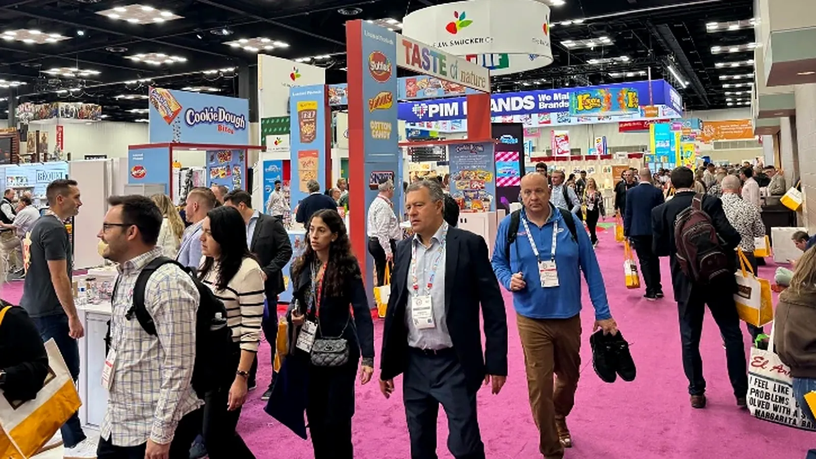 Sweets and Snacks Expo show floor in Indianapolis with confectionery exhibitors