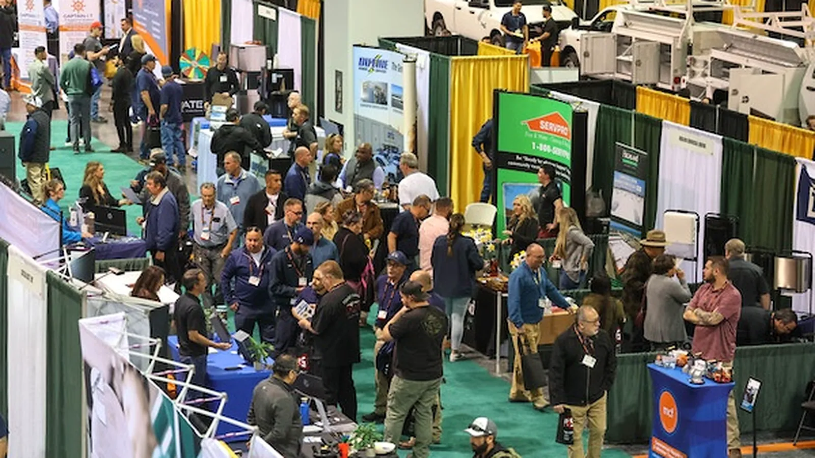 Northwest Facilities Expo trade show floor in Portland with industrial exhibitors