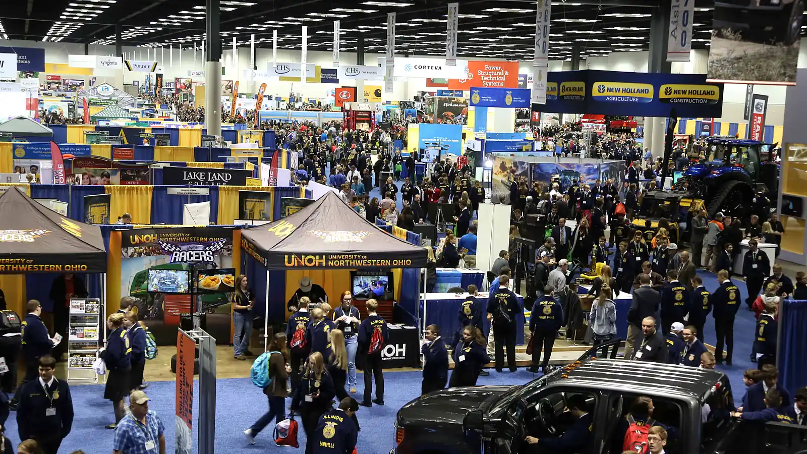 National FFA Convention and Expo in Indianapolis with FFA members and exhibitors