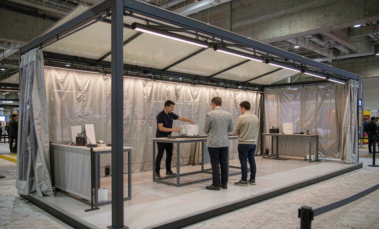 Two Demonstration Areas - King Exhibits trade show booth