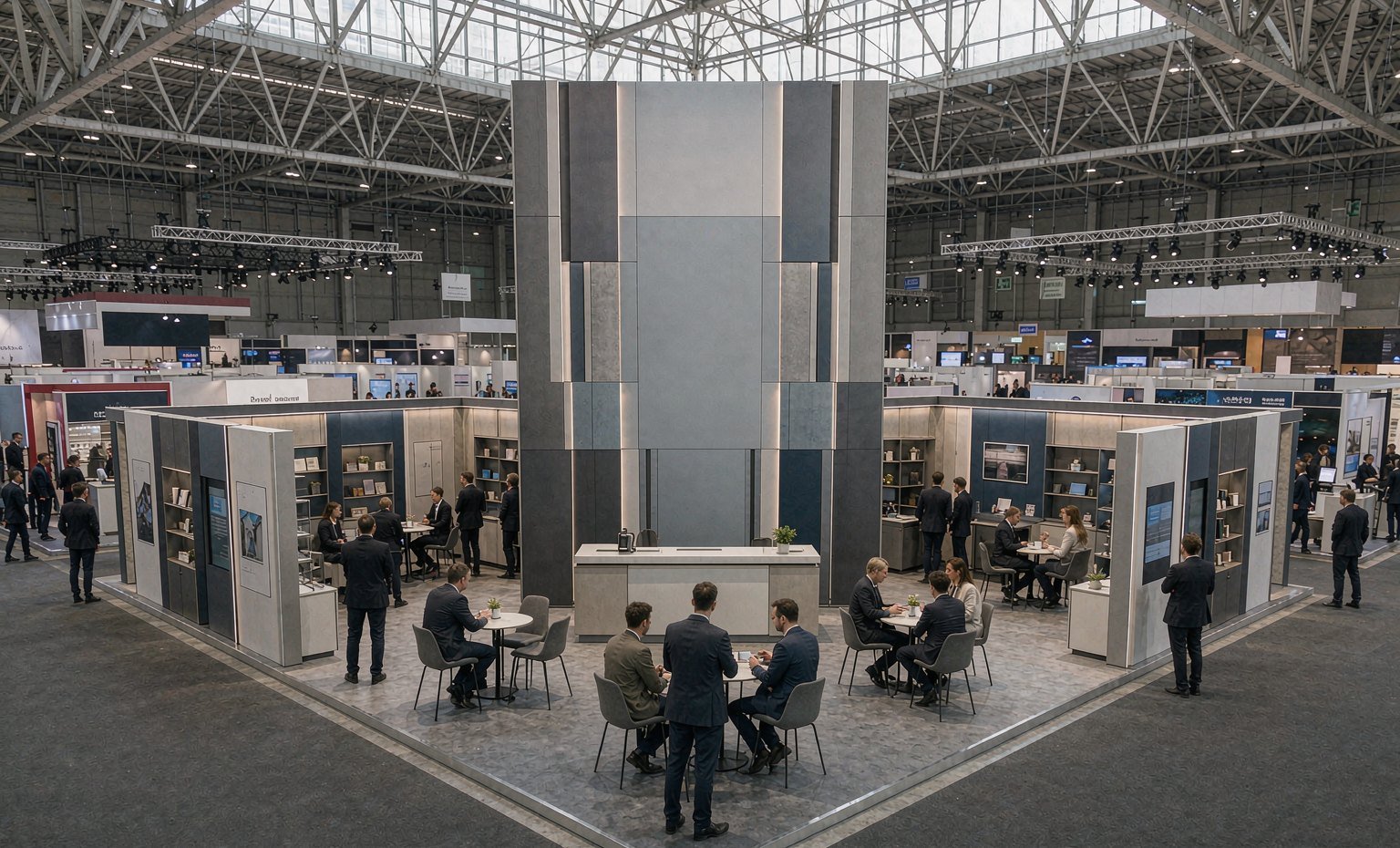 Peninsula with Strong Backwall - King Exhibits trade show booth