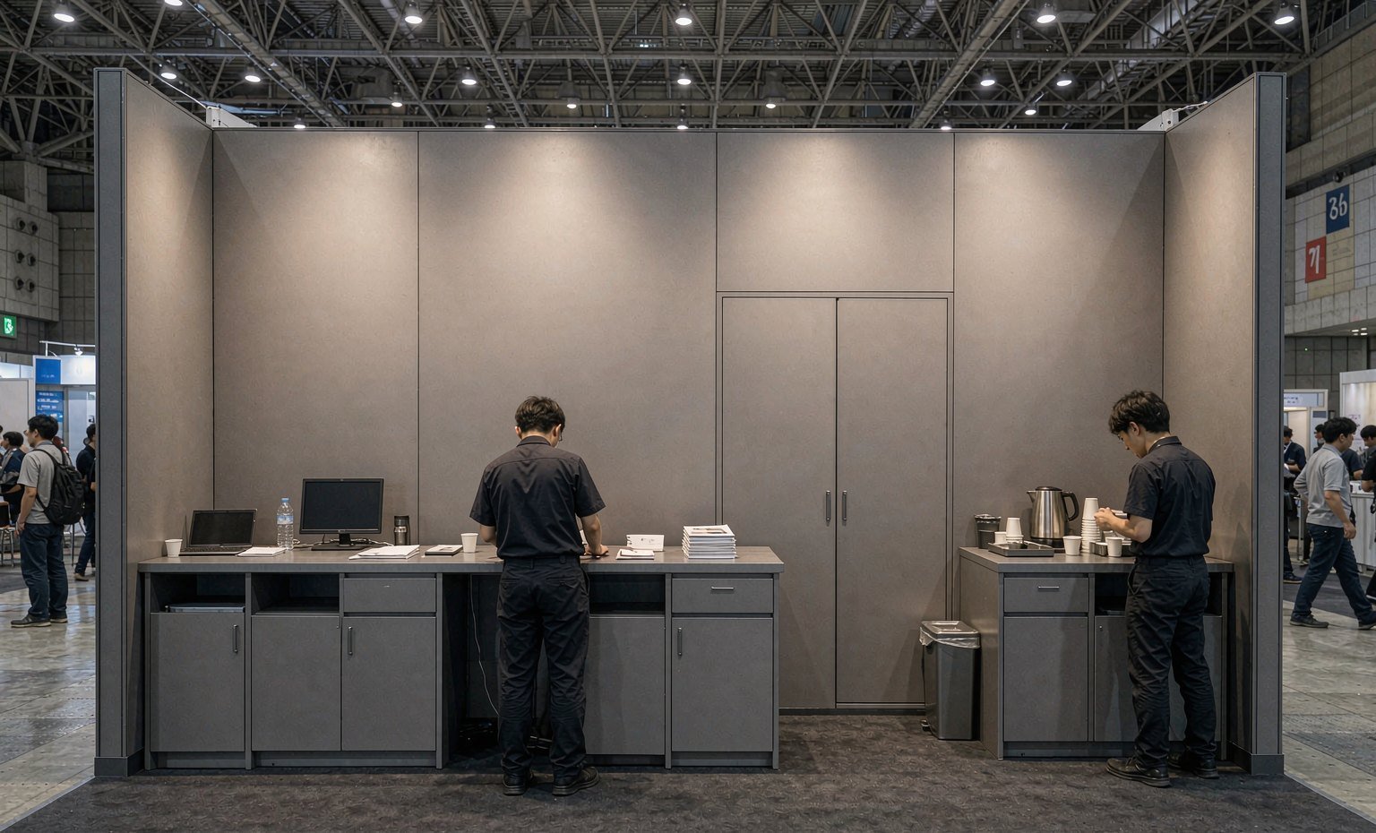 Storage and Staff Support - King Exhibits trade show booth