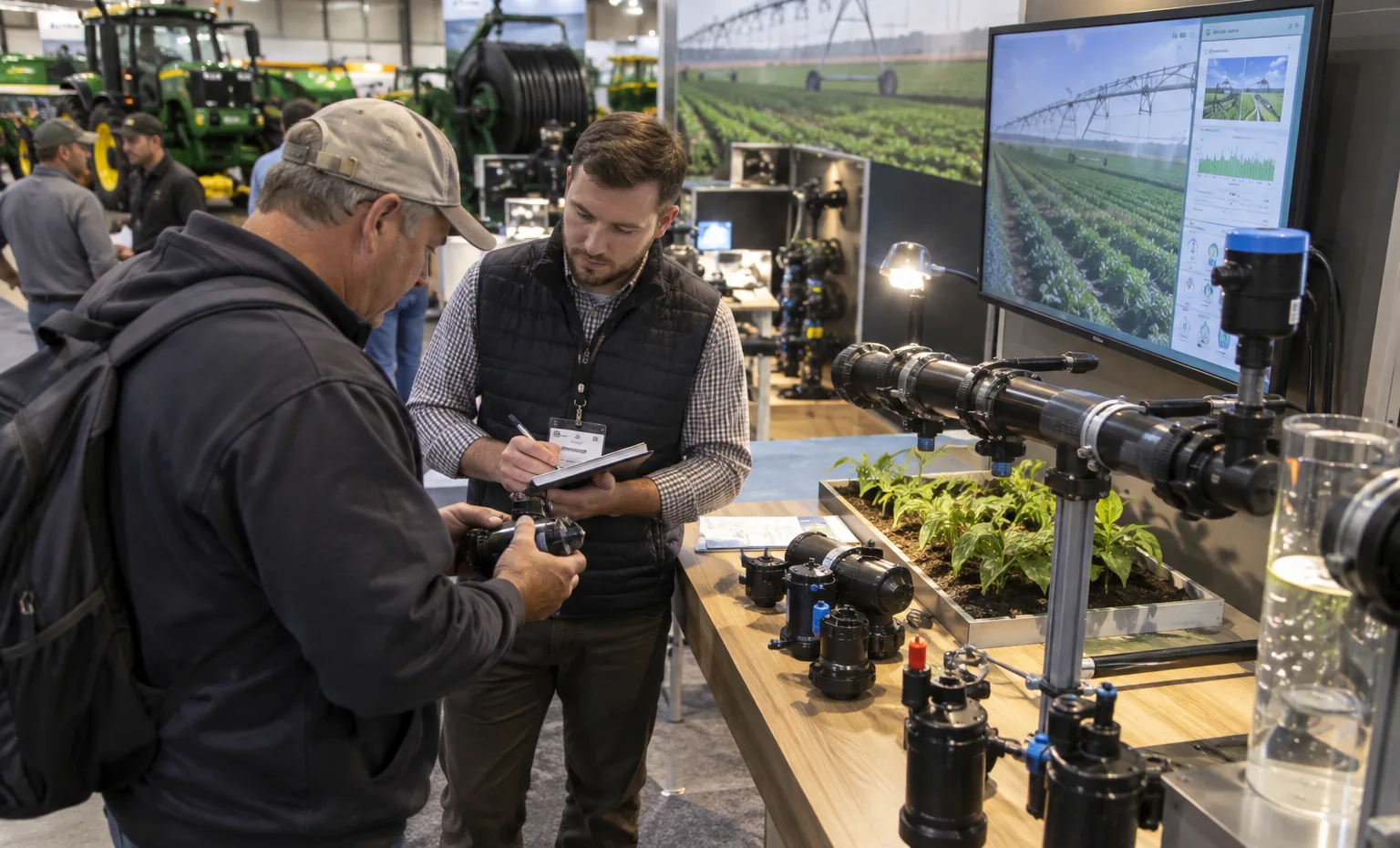 Inspect the Product Proof trade show booth an interactive screen and hardware demonstration with a clear operator position