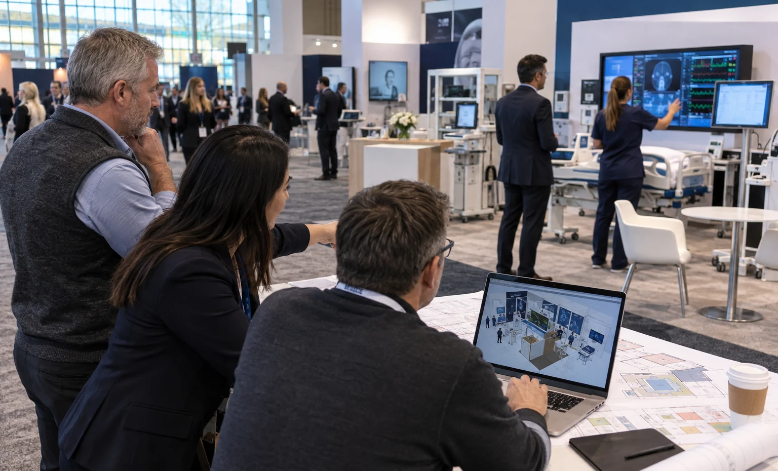 Turn the Demo Inventory into a Booth Your Product Team Can Test trade show booth an interactive screen and hardware demonstration with a clear operator position