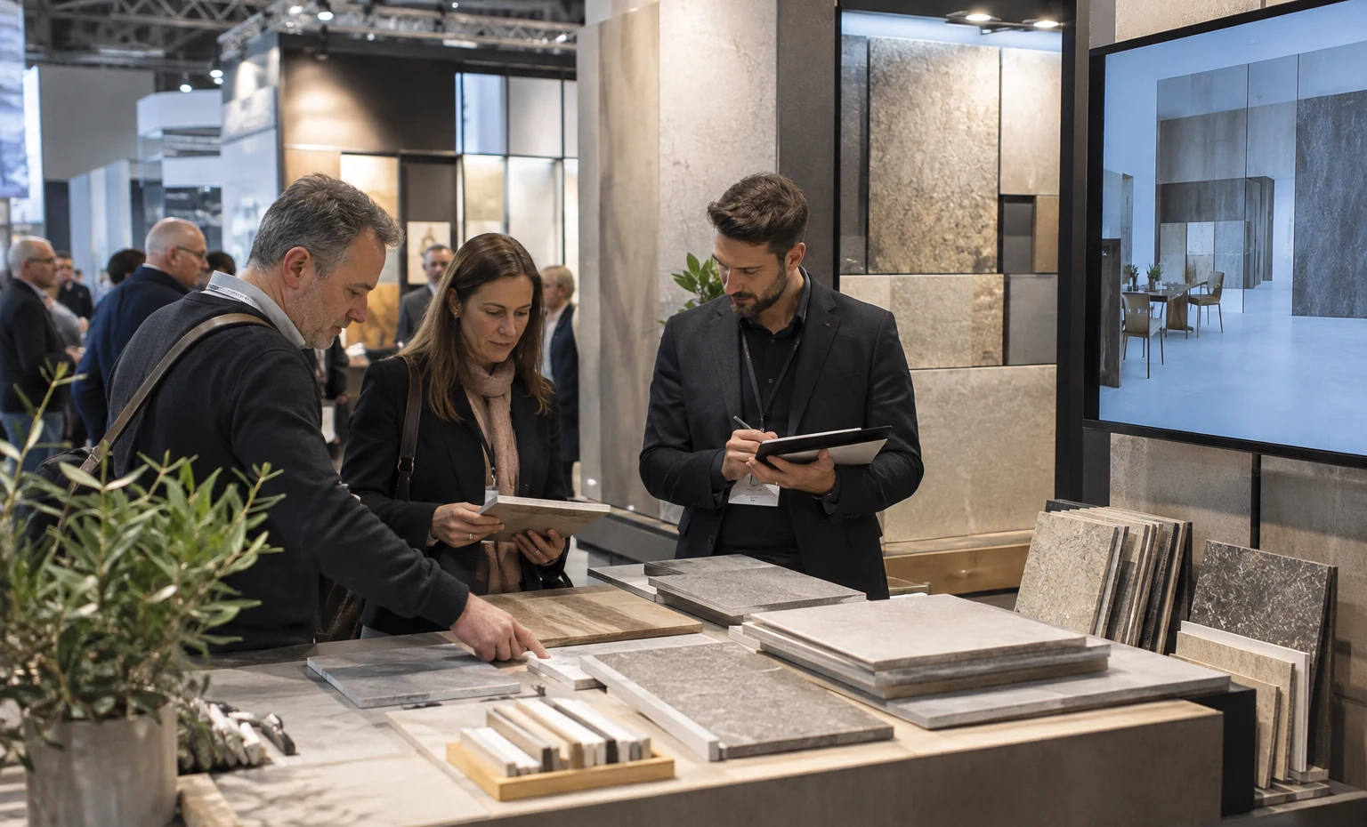Give the Collection a Clear Route to Specification or Order trade show booth an interactive screen and hardware demonstration with a clear operator position