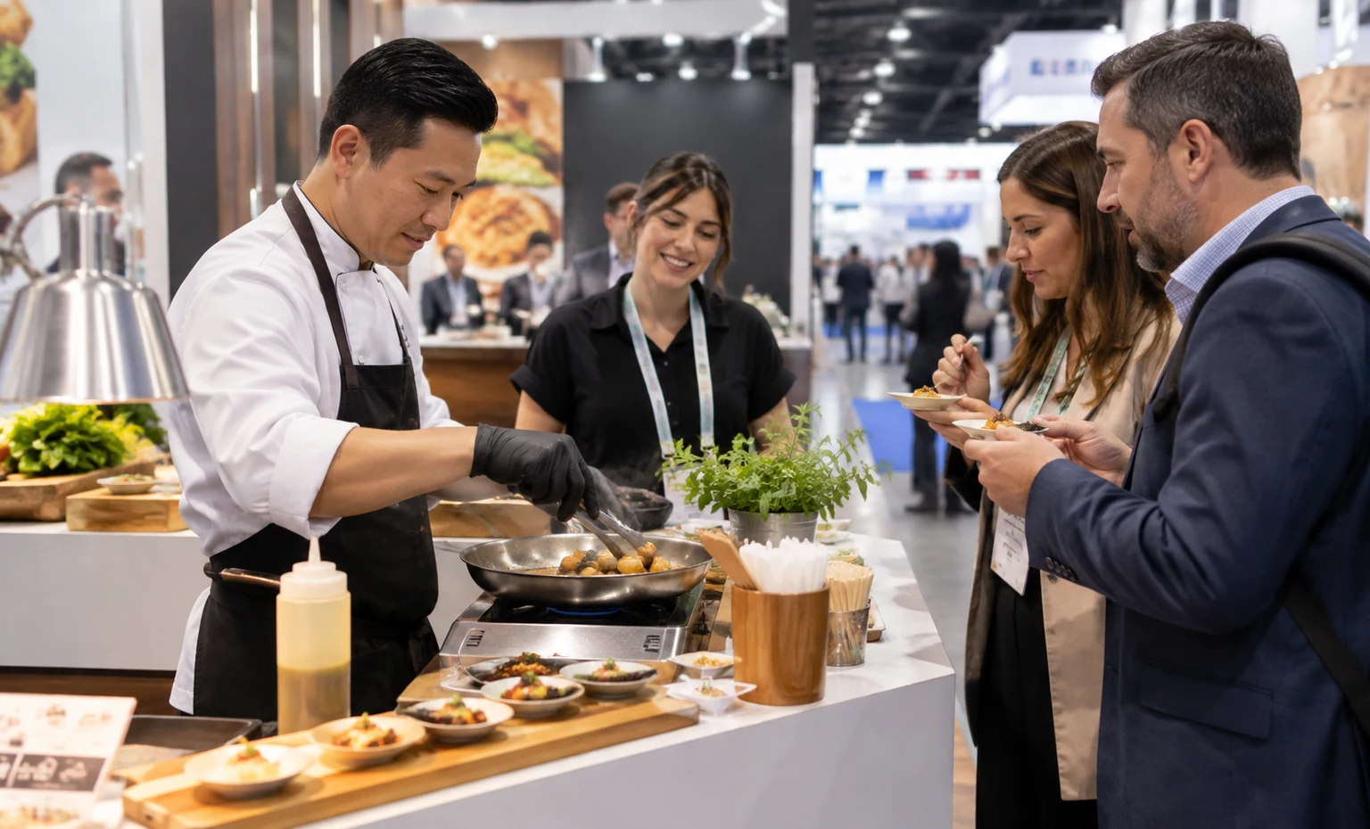 summer-fancy-food-show-booth-rental vertical product trade show exhibit visual