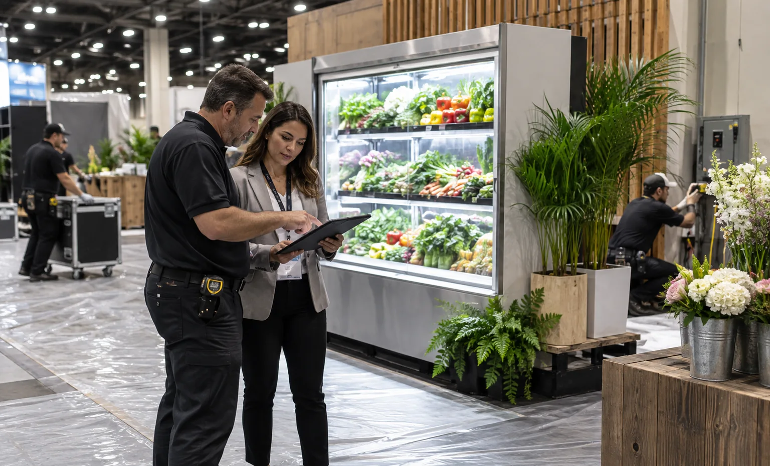 the-global-produce-and-floral-show-booth-rental vertical product trade show exhibit visual