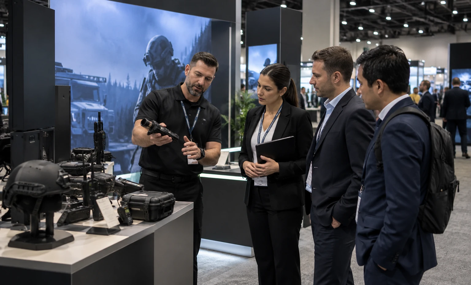 police-security-expo-booth-rental company advantage trade show exhibit visual