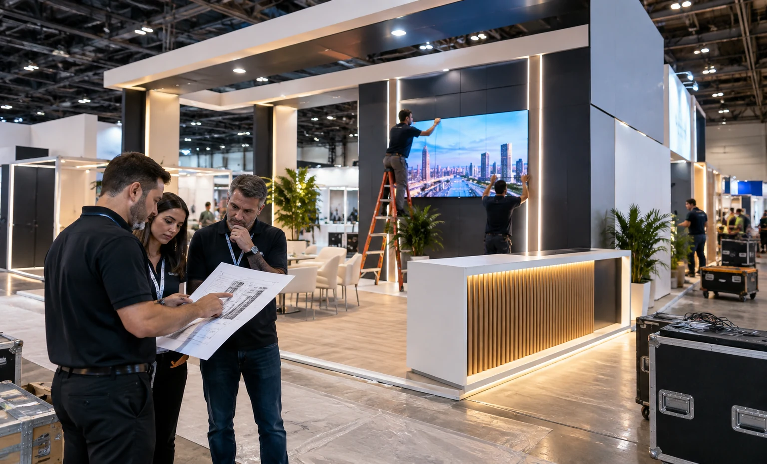 isc-west-booth-rental company advantage trade show exhibit visual