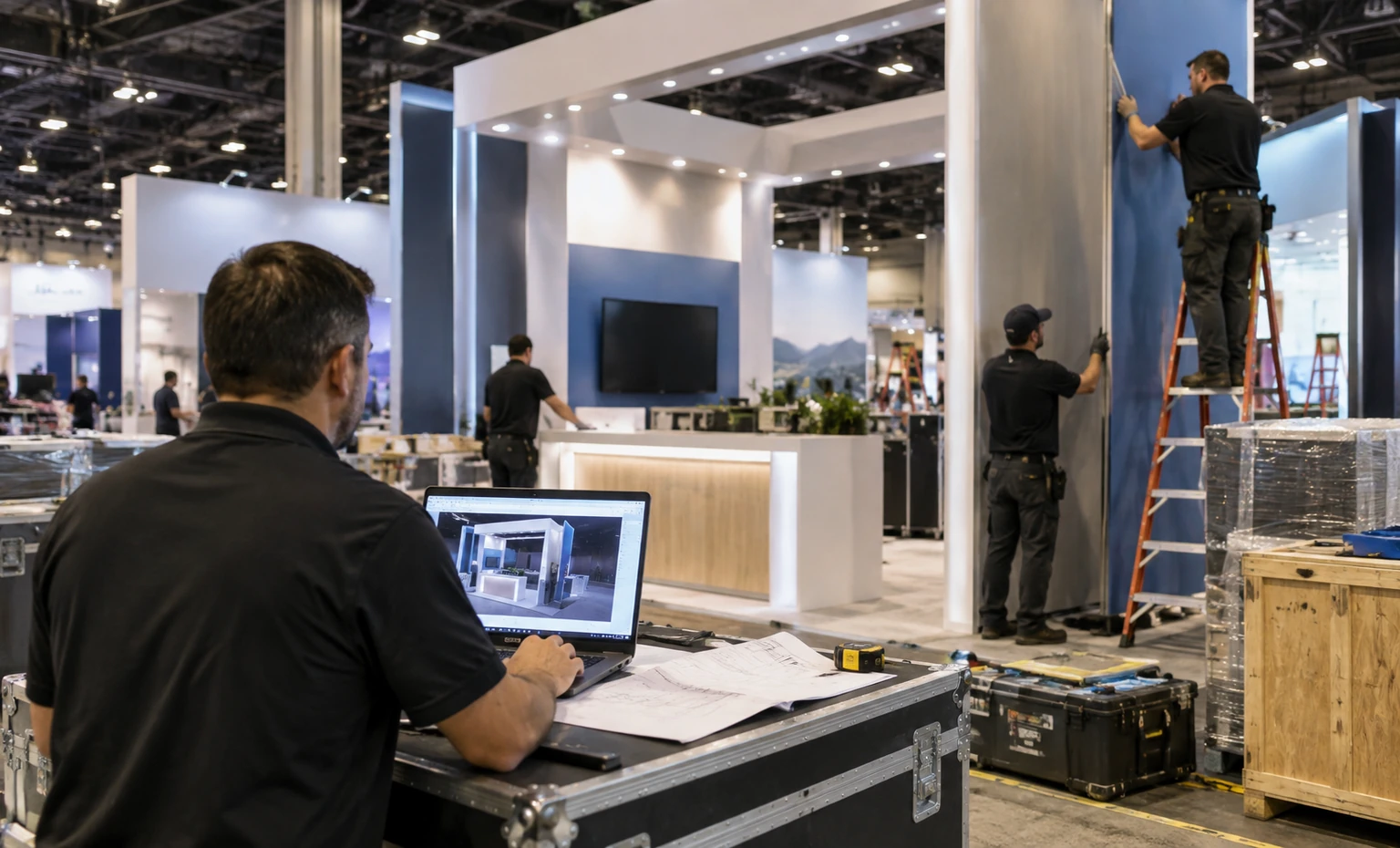 isc-west-booth-rental company advantage trade show exhibit visual