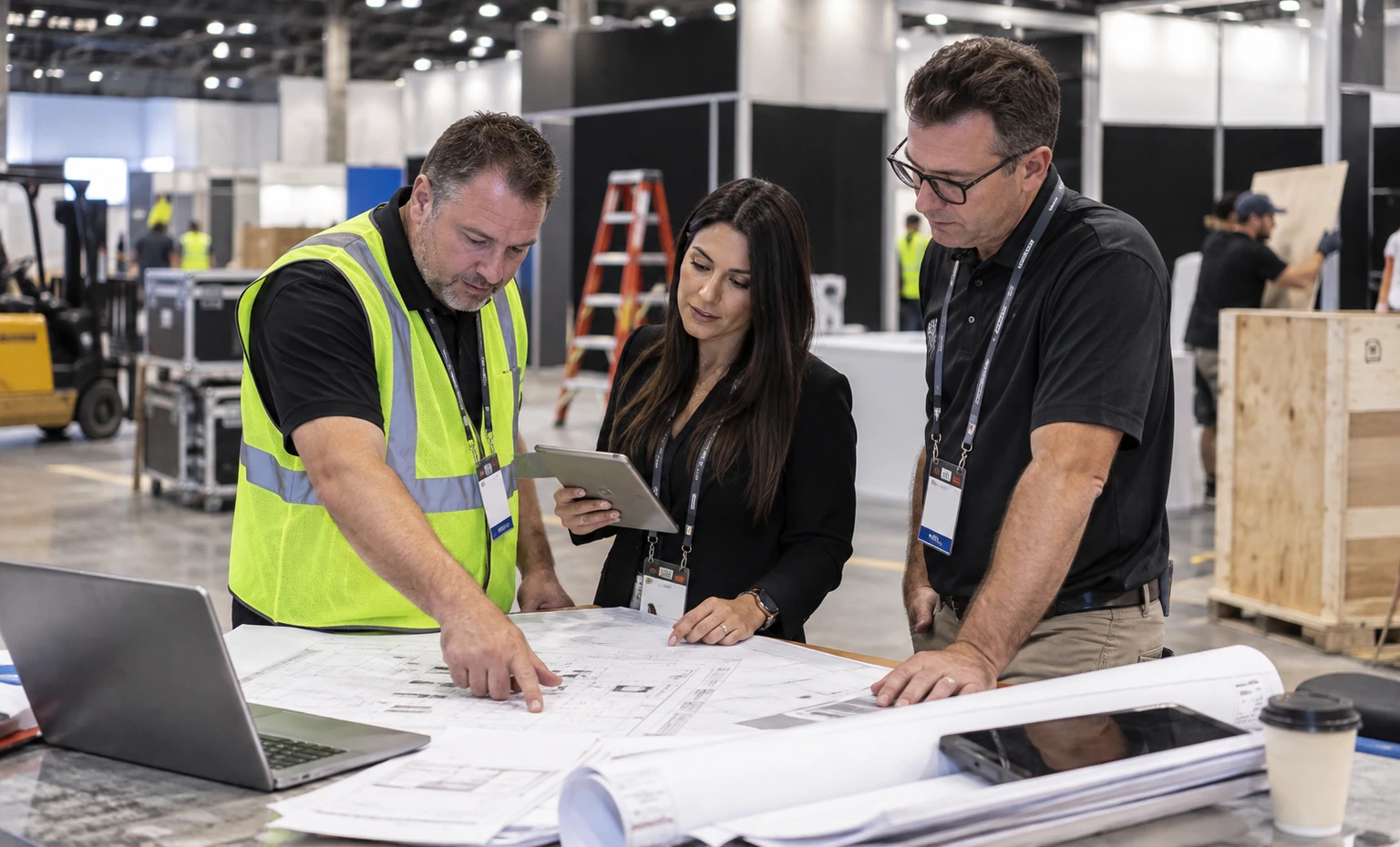 isc-west-booth-rental vertical product trade show exhibit visual