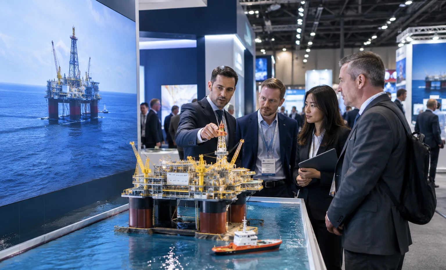 offshore-technology-conference-booth-rental company advantage trade show exhibit visual