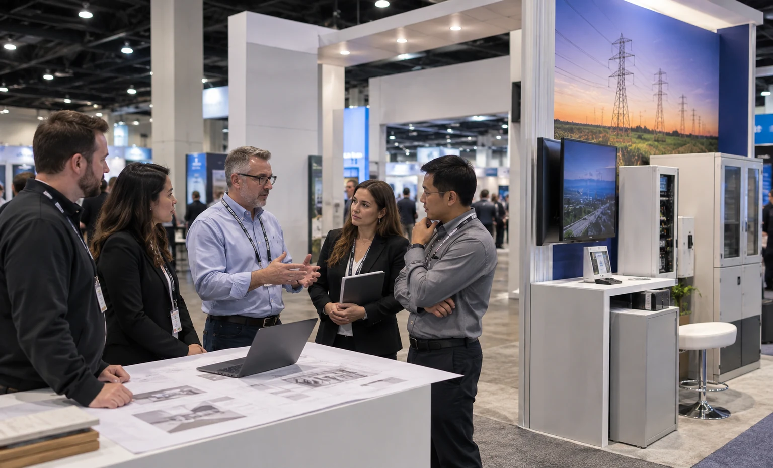 distributech-international-booth-rental company advantage trade show exhibit visual