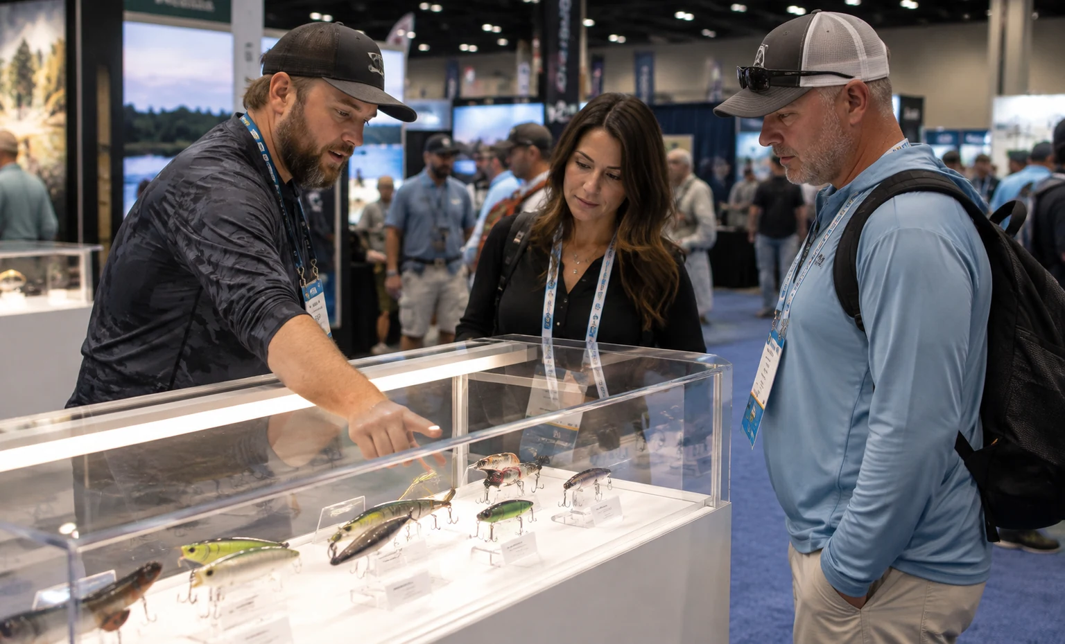 icast-booth-rental vertical product trade show exhibit visual