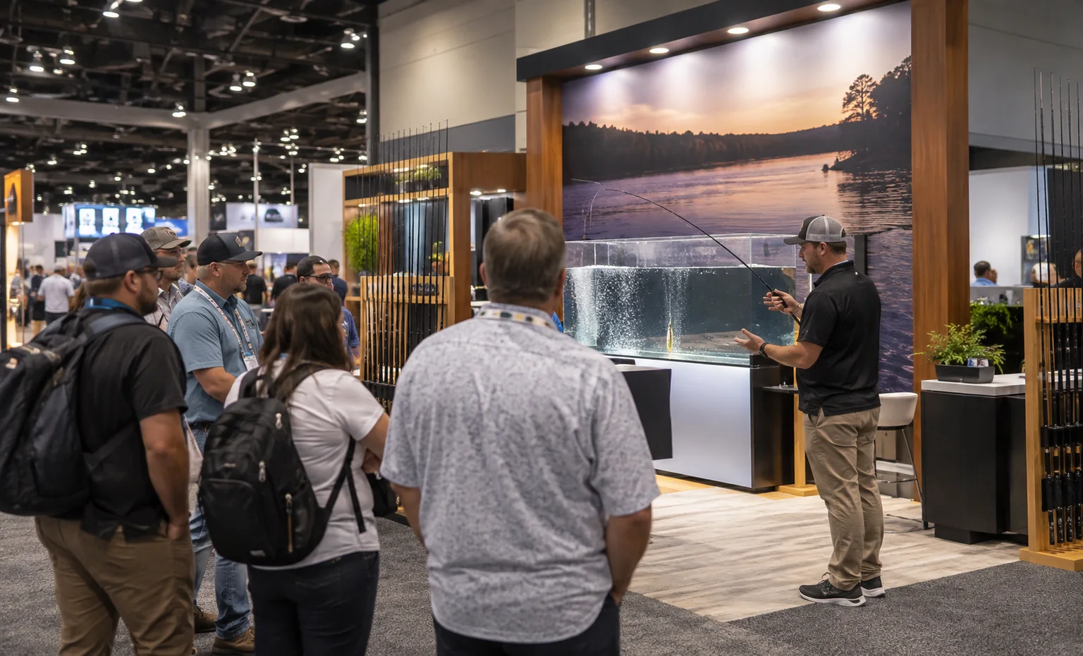 icast-booth-rental vertical product trade show exhibit visual