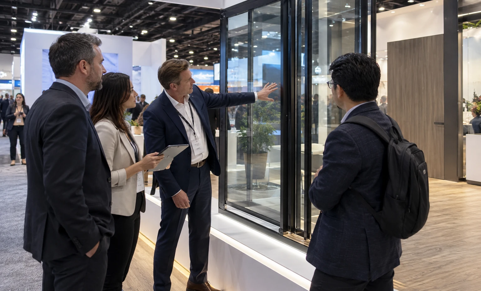 glassbuild-america-booth-rental company advantage trade show exhibit visual