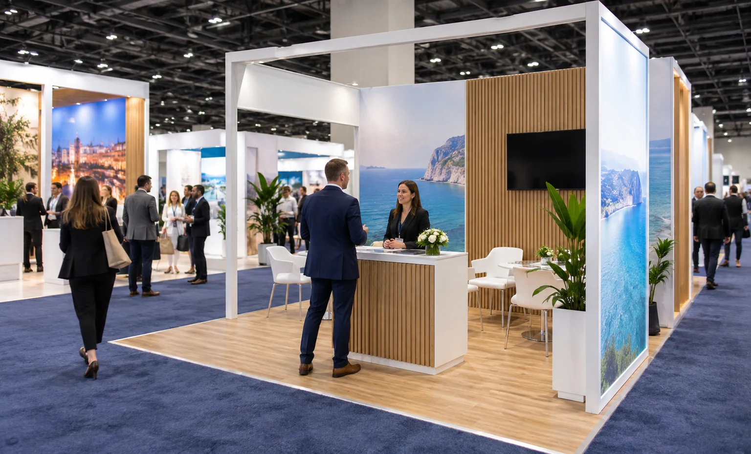 imex-america-booth-rental vertical product trade show exhibit visual