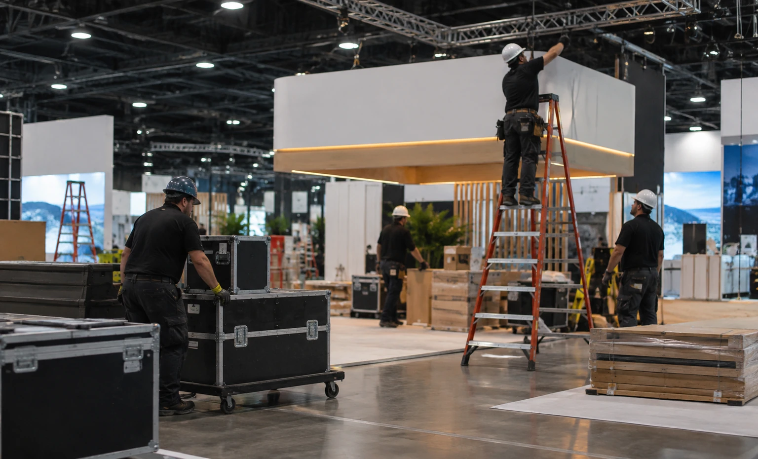 imex-america-booth-rental vertical product trade show exhibit visual