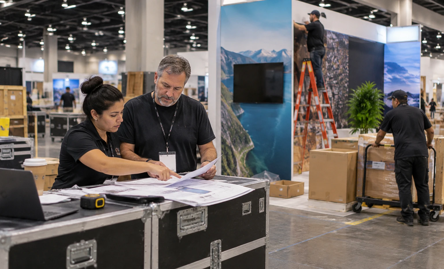imex-america-booth-rental vertical product trade show exhibit visual