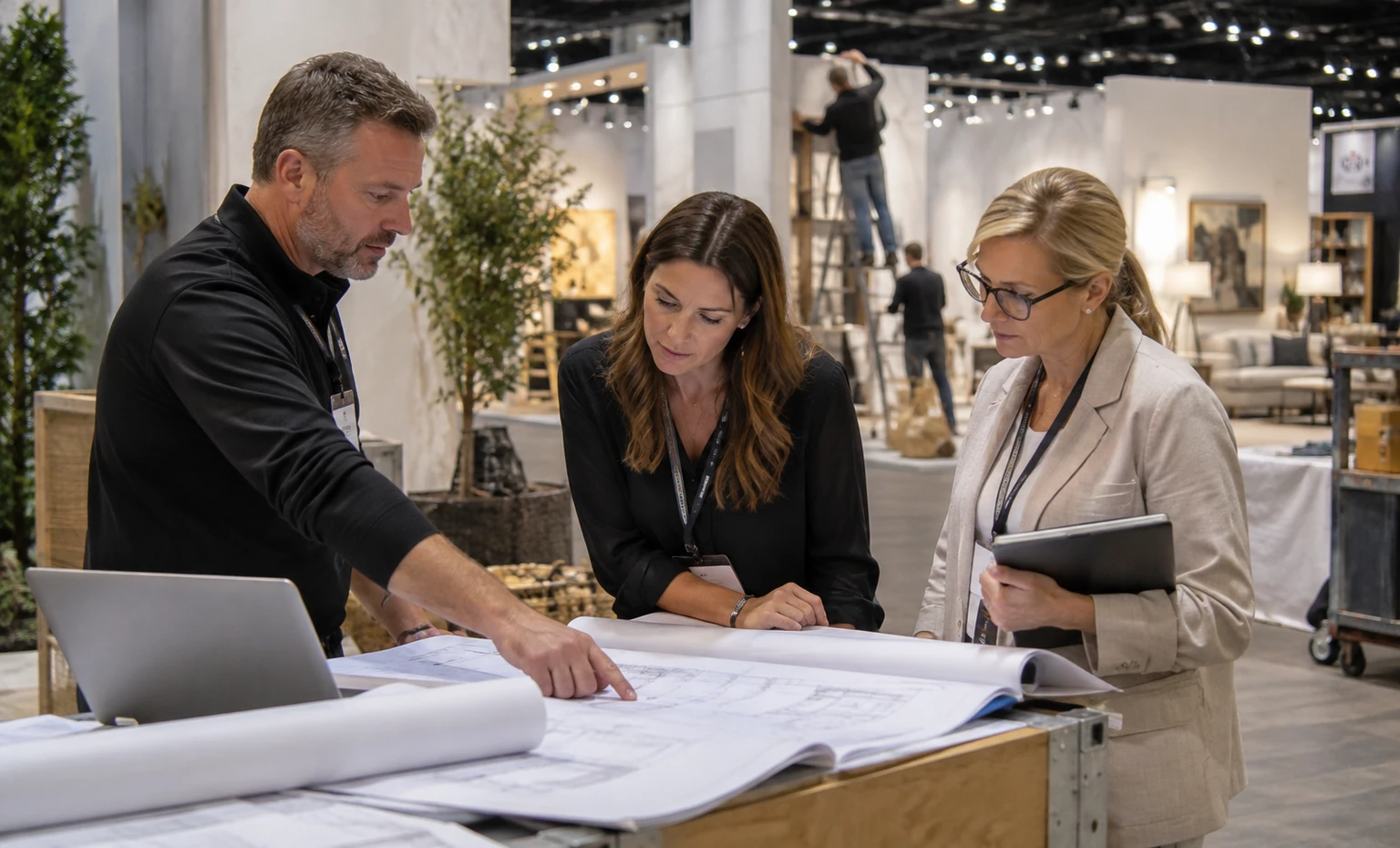 andmore-at-high-point-market-booth-rental vertical product trade show exhibit visual