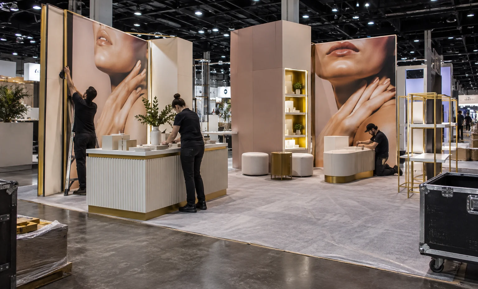coterie-and-magic-new-york-booth-rental vertical block trade show exhibit visual
