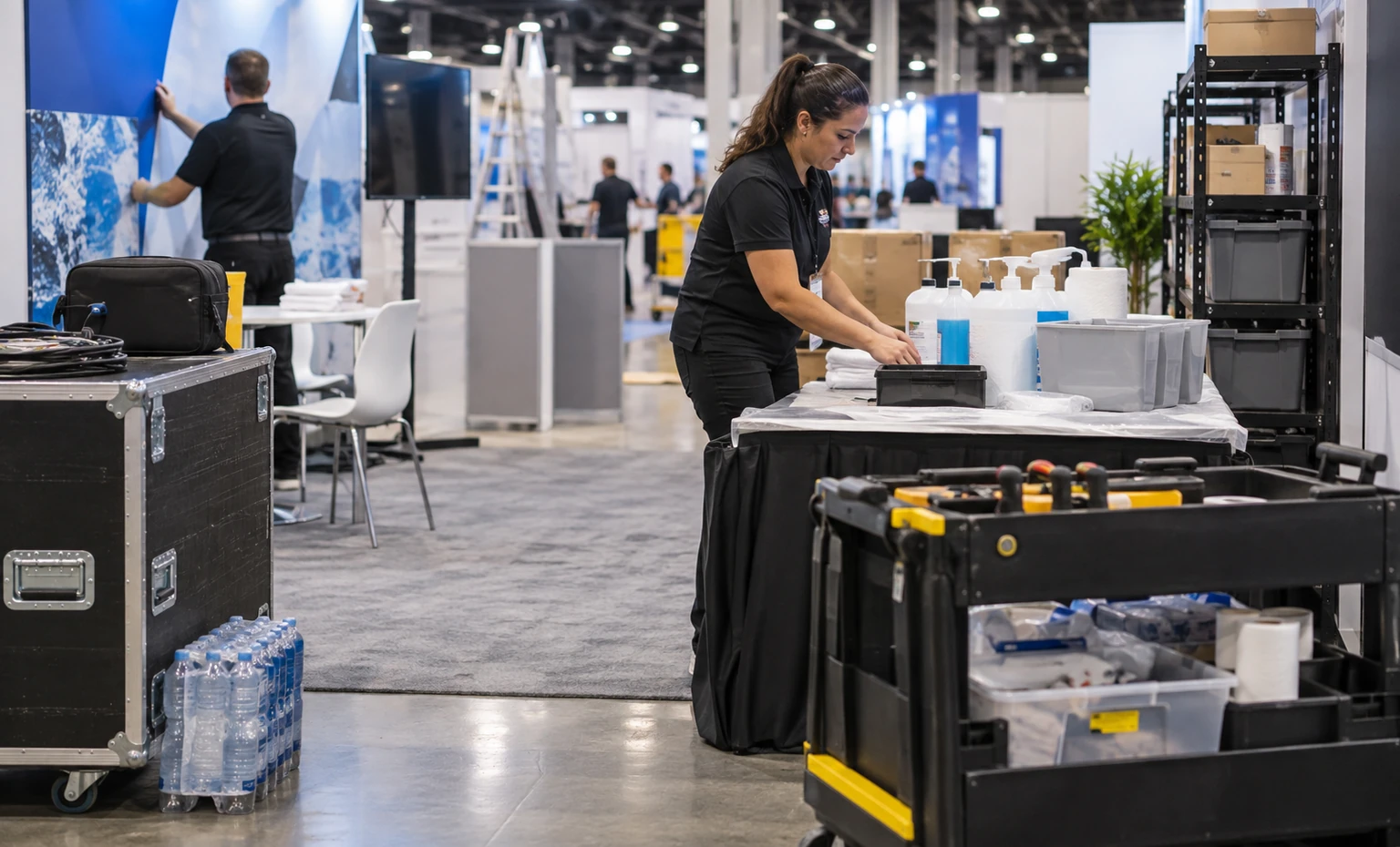 issa-show-north-america-booth-rental vertical block trade show exhibit visual