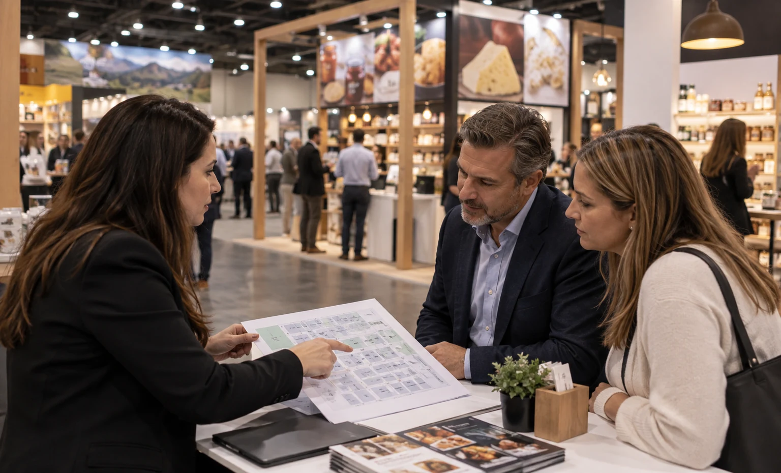 winter-fancy-food-show-booth-rental vertical product trade show exhibit visual