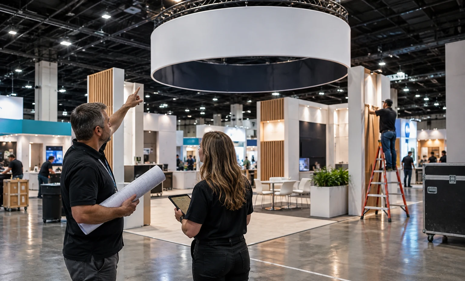 vmx-booth-rental vertical product trade show exhibit visual