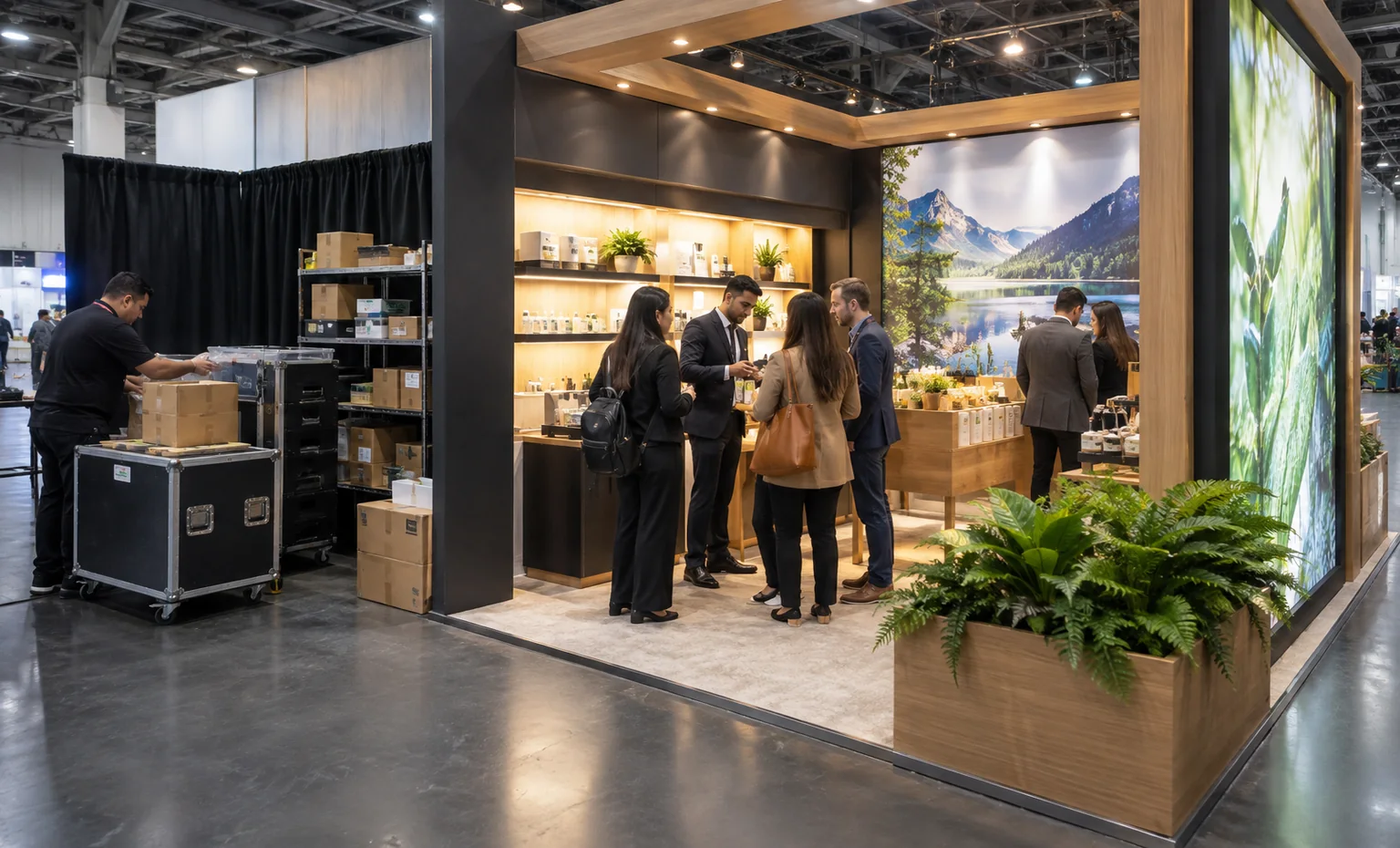 vmx-booth-rental vertical product trade show exhibit visual