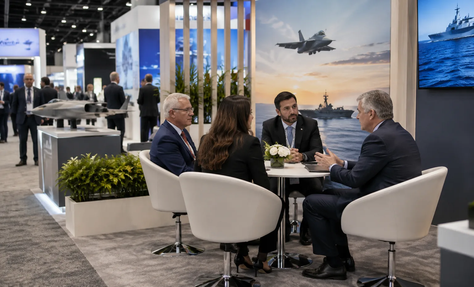 sea-air-space-conference-exposition-booth-rental vertical block trade show exhibit visual