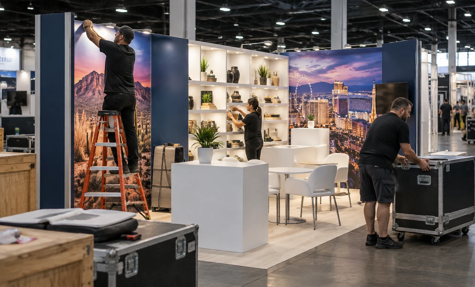 las-vegas-souvenir-and-resort-gift-show-booth-rental vertical block trade show exhibit visual