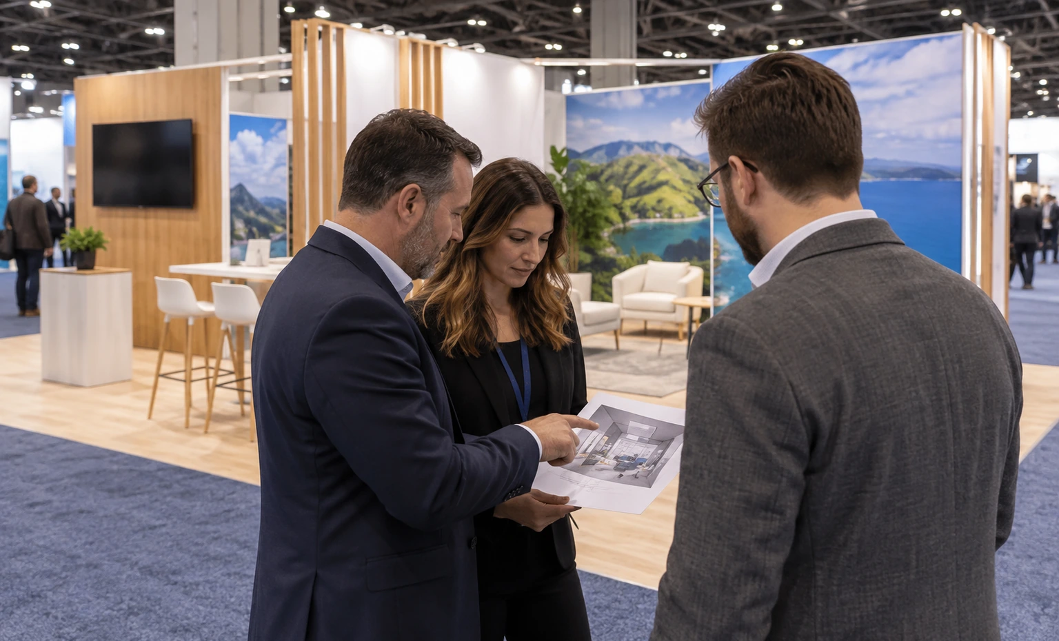 ipw-booth-rental vertical product trade show exhibit visual