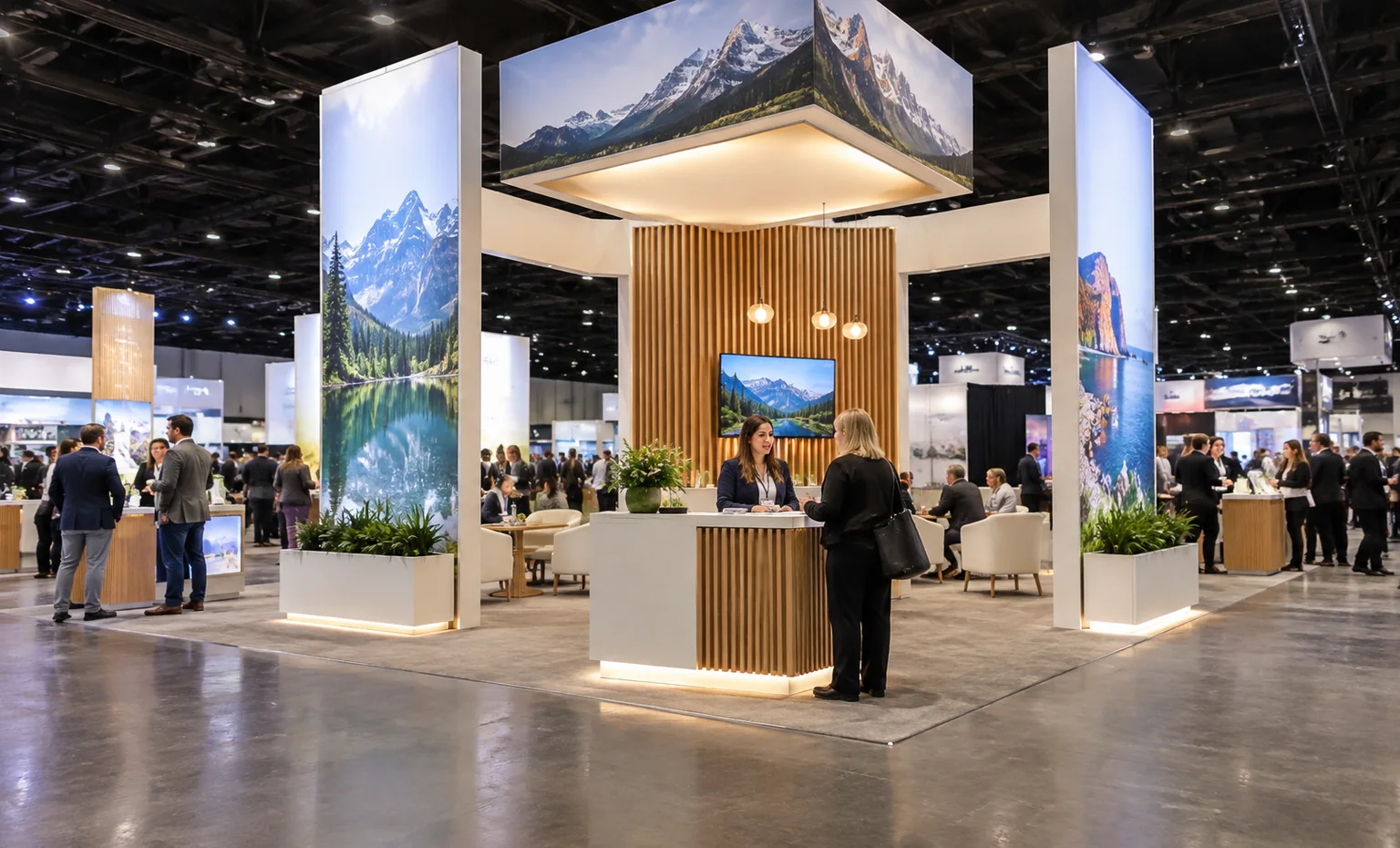 chicago-travel-and-adventure-show-booth-rental vertical product trade show exhibit visual