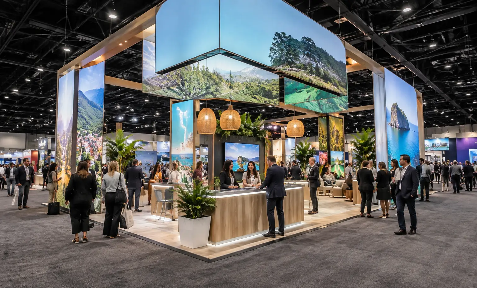 chicago-travel-and-adventure-show-booth-rental vertical product trade show exhibit visual