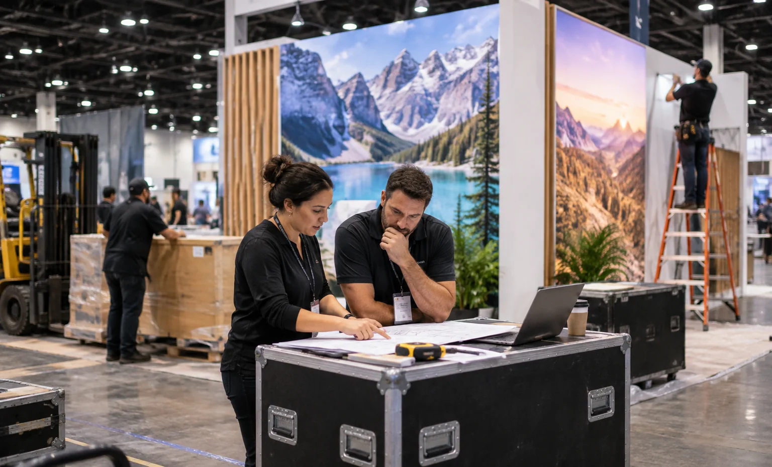 new-york-travel-and-adventure-show-booth-rental vertical product trade show exhibit visual