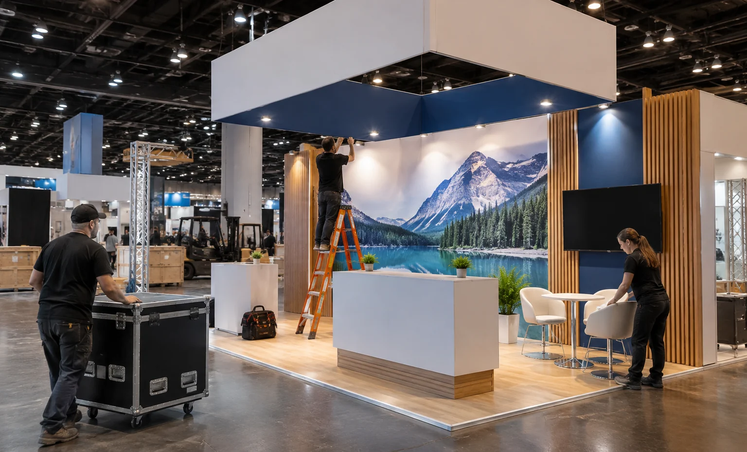 ata-show-booth-rental vertical block trade show exhibit visual