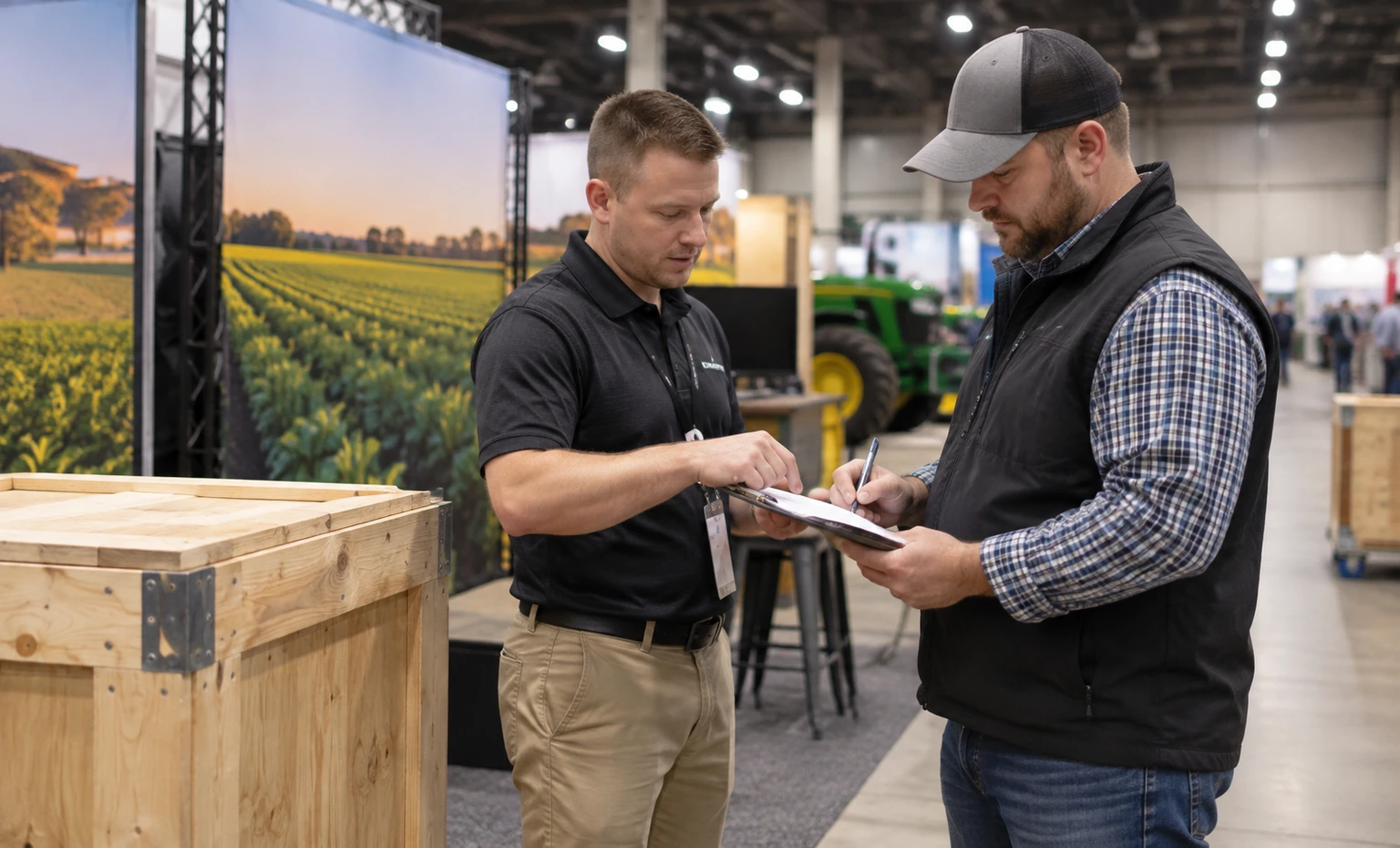 midwest-ag-expo-booth-rental vertical block trade show exhibit visual