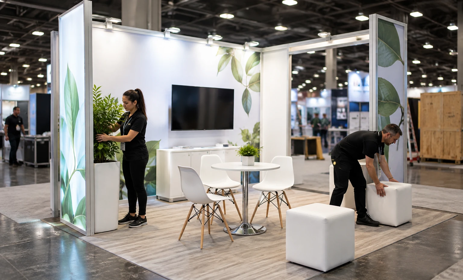 wvc-vegas-booth-rental vertical block trade show exhibit visual