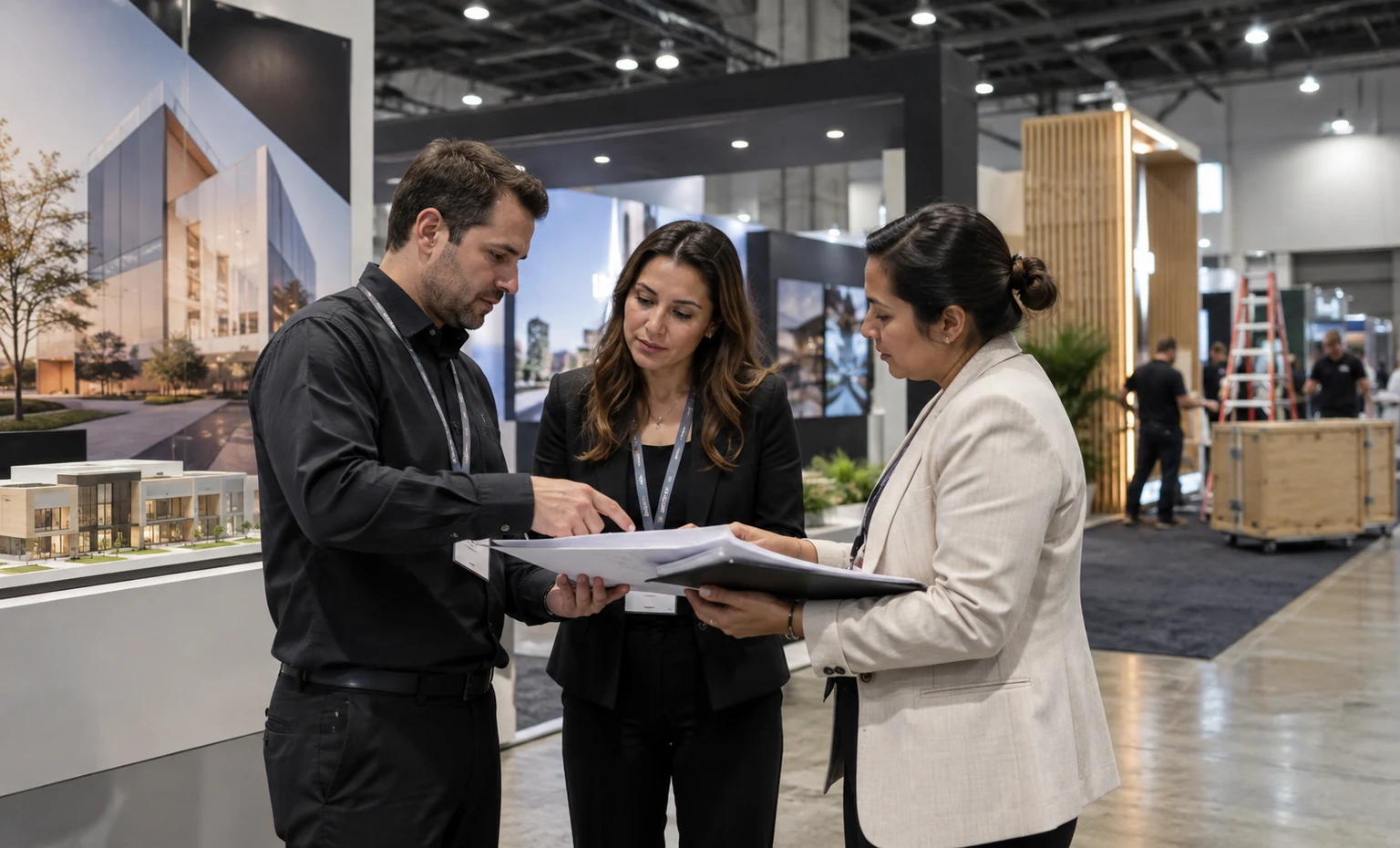 aia-conference-on-architecture-booth-rental vertical block trade show exhibit visual