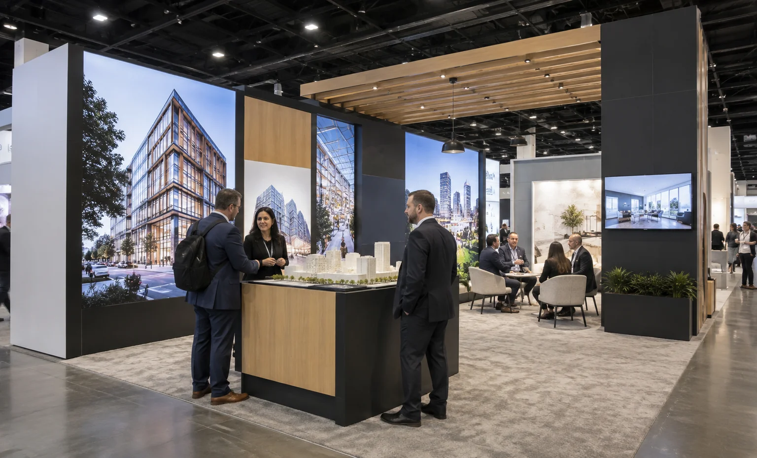 aia-conference-on-architecture-booth-rental vertical block trade show exhibit visual