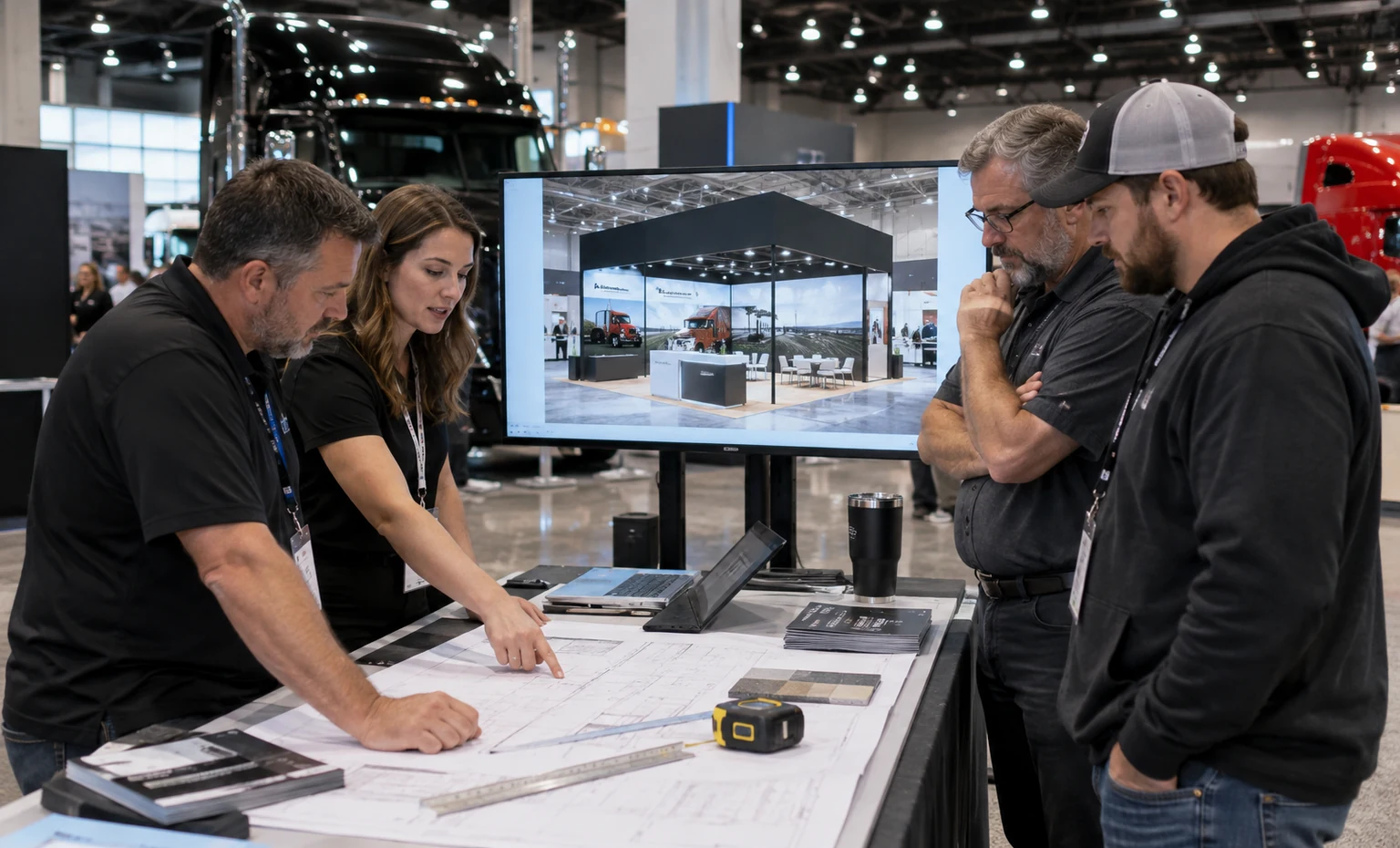 mid-west-truck-and-trailer-show-booth-rental image banner trade show exhibit visual