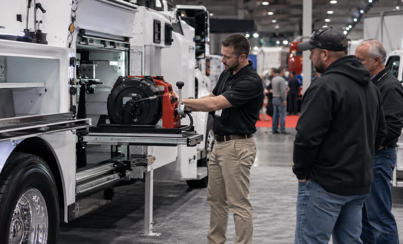 mid-west-truck-and-trailer-show-booth-rental vertical product trade show exhibit visual