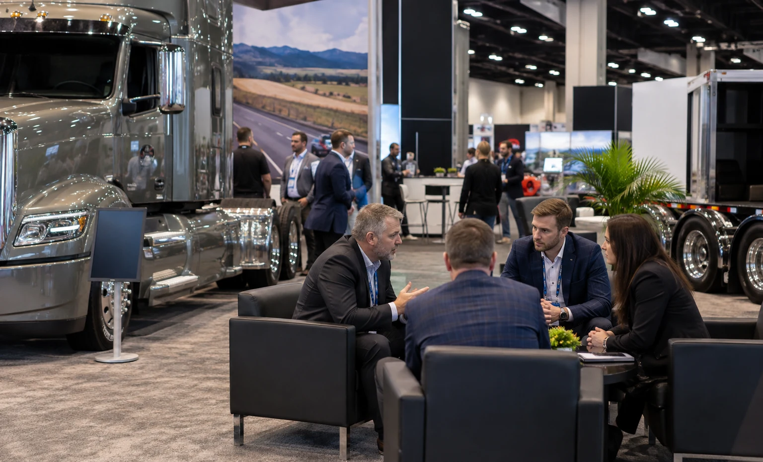 mid-west-truck-and-trailer-show-booth-rental vertical product trade show exhibit visual