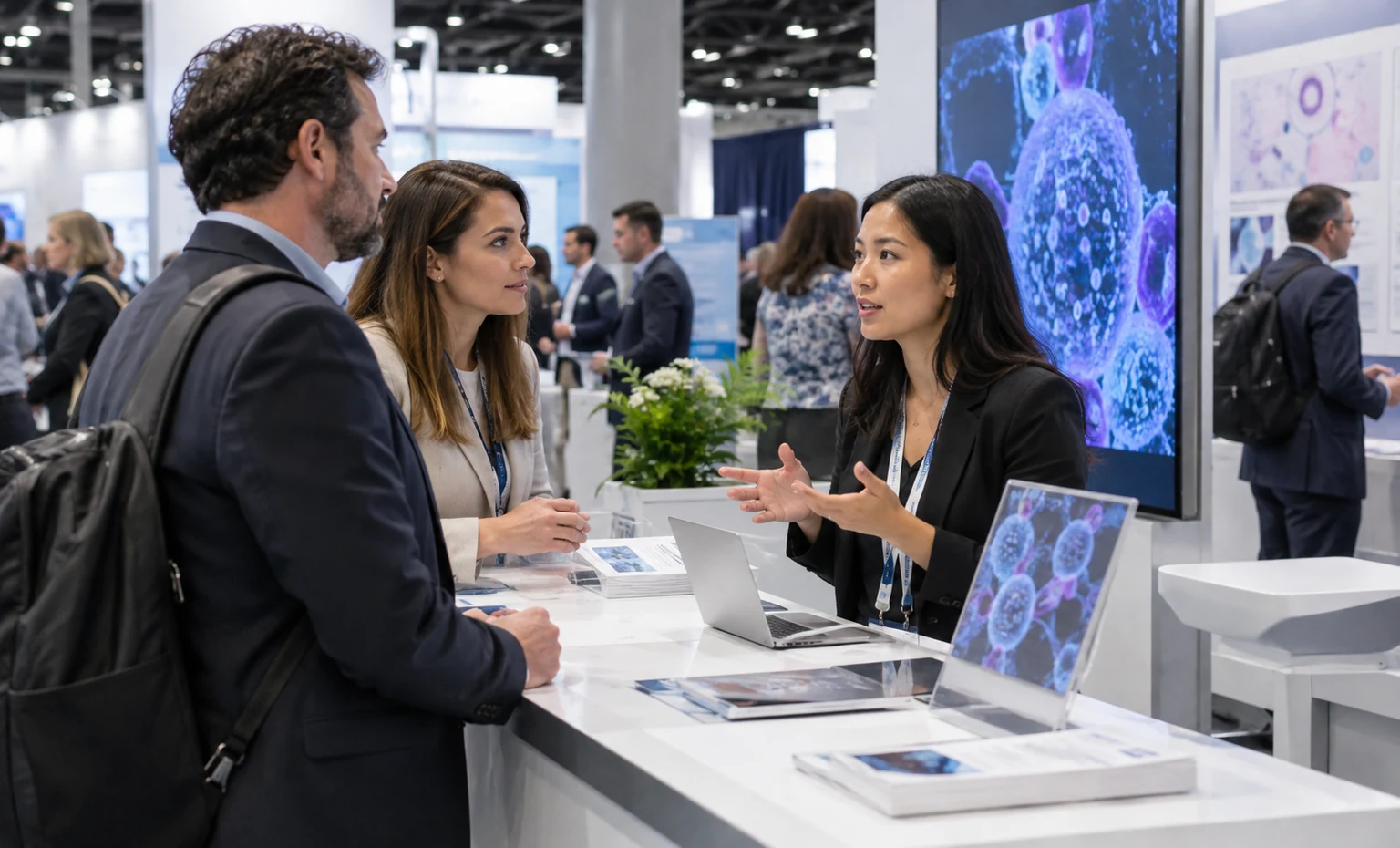 aacr-annual-meeting-booth-rental vertical block trade show exhibit visual